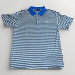 Masters Collection Striped Pima Cotton Polo - Large Golf Polo RN# 133979 Yellow
